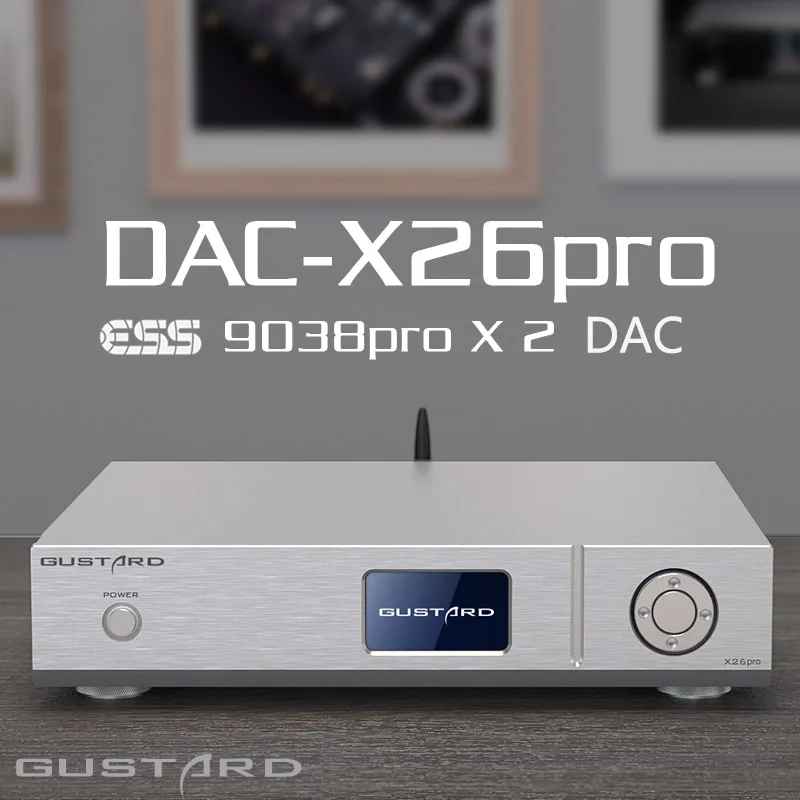 Gustard DAC X26 PRO dual Core ESS9038PRO XMOS Buletooth декодер DSP цифровой фильтр USB K2 часы DSD512 PCM768Khz -