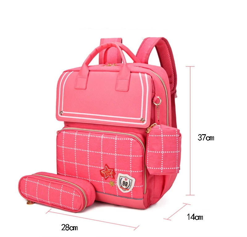 for School Bags 3PCS/SETS Girls Children Backpacks Primary Students Backpack Waterproof Schoolbag Grades 1-3 Kids mochila