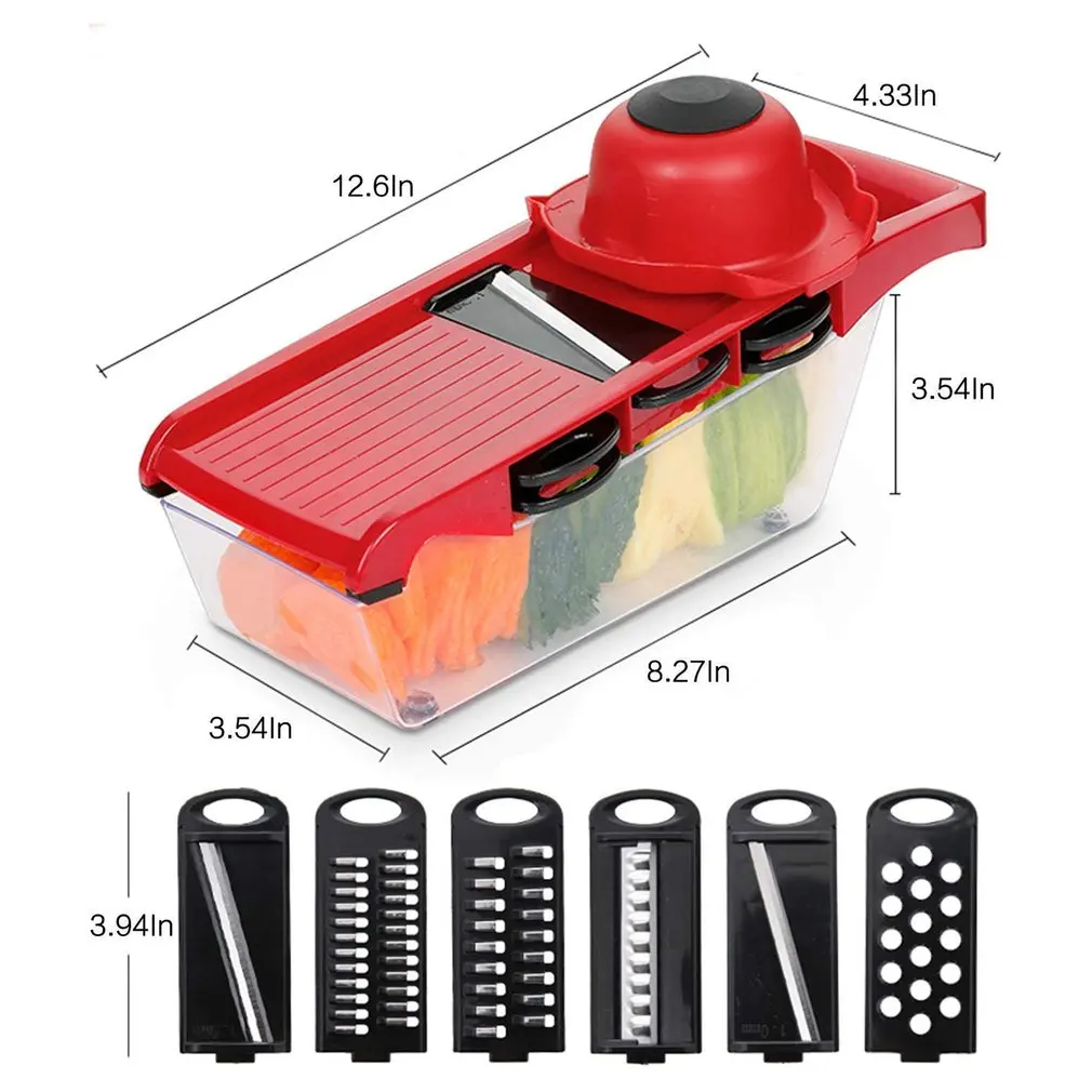

Household Potato Shredder Kitchen Multi-purpose Cutter Adjustable Fruit Vegetable Cutter Potato Slicer