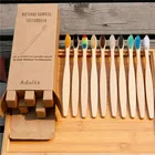 Набор зубных щеток, экологически чистые, с бамбуковой ручкой, биоразлагаемые, с мягкой щетиной, зубная щетка для путешествий шт.упаковка