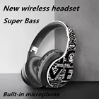 Новая беспроводная Bluetooth стерео гарнитура с дополнительными басами наушники-вкладыши Игровые наушники Накладные наушники со встроенным микрофоном