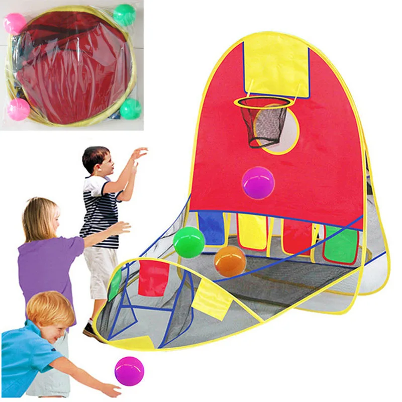

Basketball Hoop Shooting Kids Toy Foldable Pop-Up Playing Ball Shooting Tent Goal for outdoor indoor Portable Child Play Tent