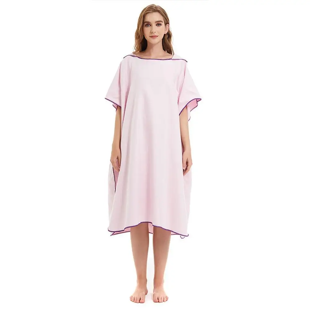 

Quick-drying Beach Swimming Towel Double-sided Velvet Cape Surfing Super Adult Absorbent Changing Diving Bathrobe Plain And D3D0