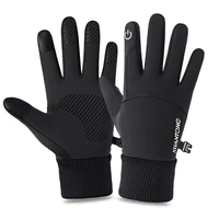 new winter warm mens gloves waterproof windproof unisex touch screen plus velvet silicone non slip outdoor sports cycling gloves