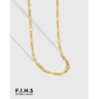 F.I.N.S 2020 новый дизайн Серебряная цепочка Ожерелье 925 Штабелируемый чокер ожерелье из стерлингового серебра Цепочка на шею предотвращает аллергию ювелирные изделия