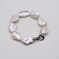 love pearl bracelet natural freshwater pearl silver coin bracelet white drop pearl love clasp beaded bracelet ladies bracelet