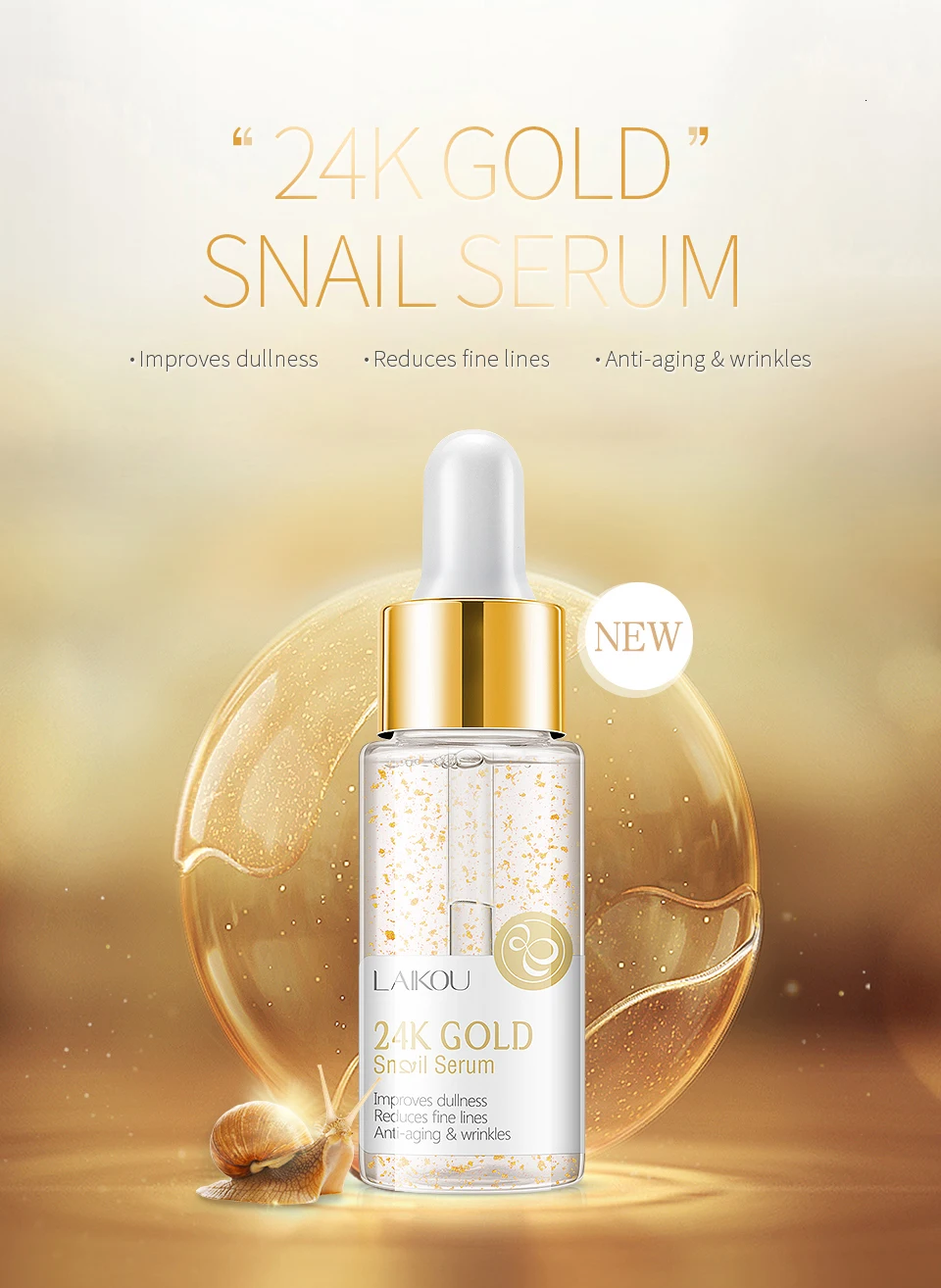 LANBENA сыворотка с гиалуроновой кислотой 24K GOLD Snail сыворотка увлажняющий крем для лица Уход восстановление Акне Отбеливающий уход за кожей