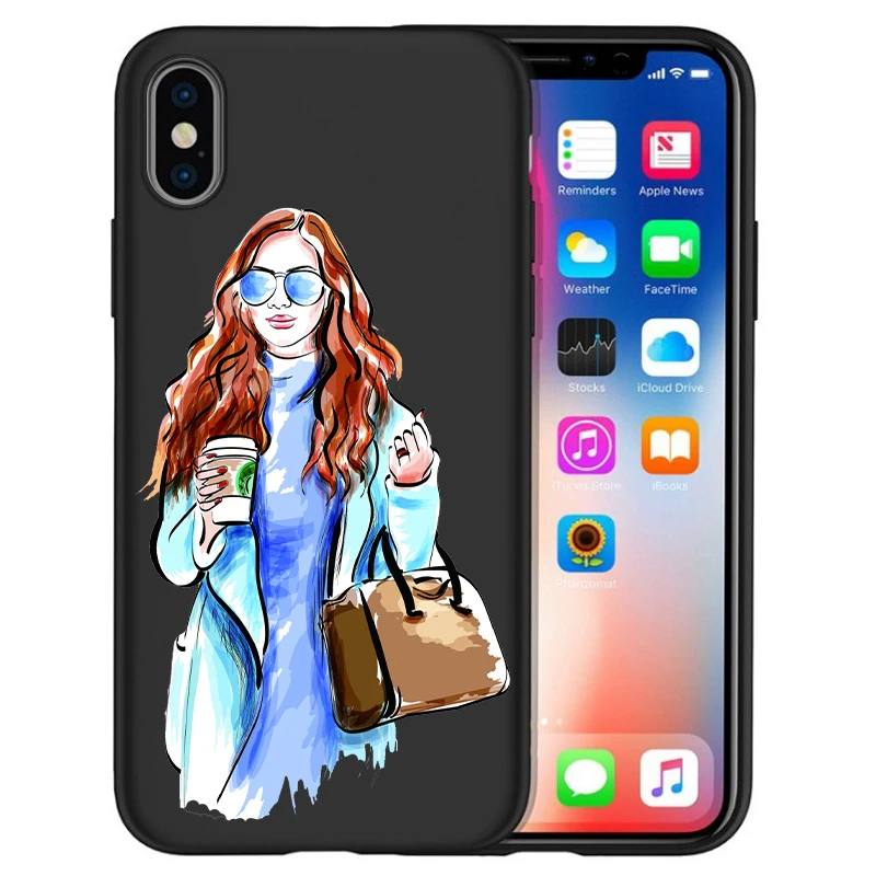Модная кожаная сумка для девушек черный чехол телефона Racer Box iPhone 11 Pro Max XS XR X 8 7 6S Plus