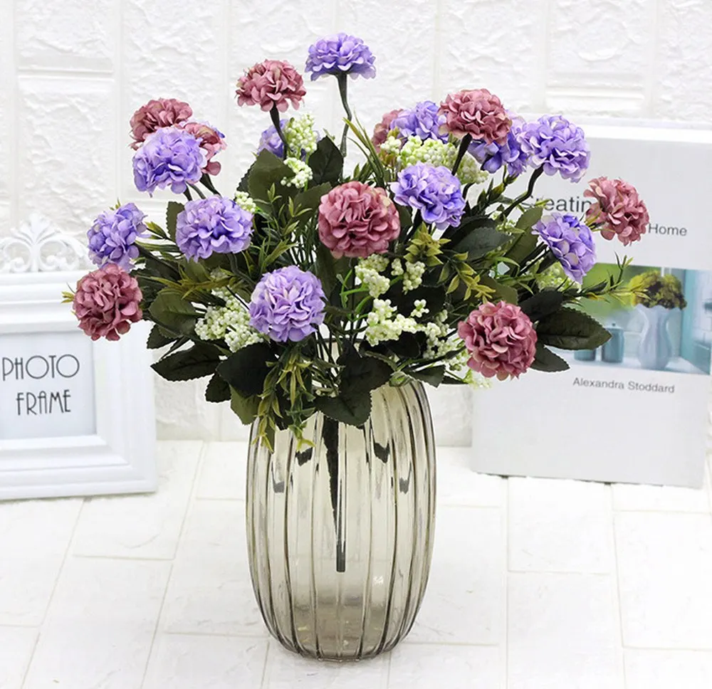 Искусственный цветок 34 см 7 головок картина маслом тюбик гортензии можно