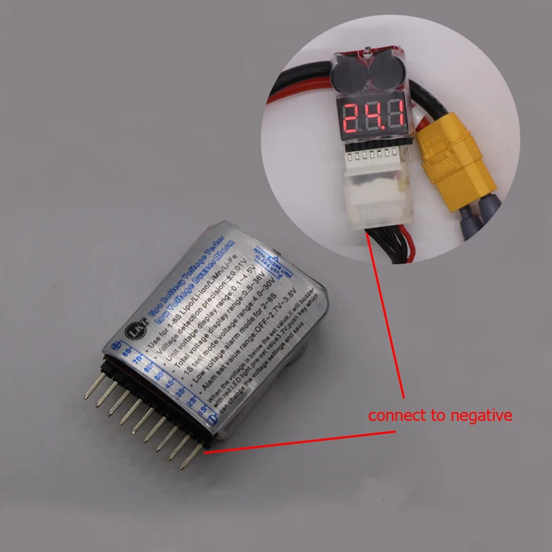 1-8S Lipo Battery Voltage Tester/ Low Buzzer Alarm/ Checker for DIY Racing Drone | Электроника