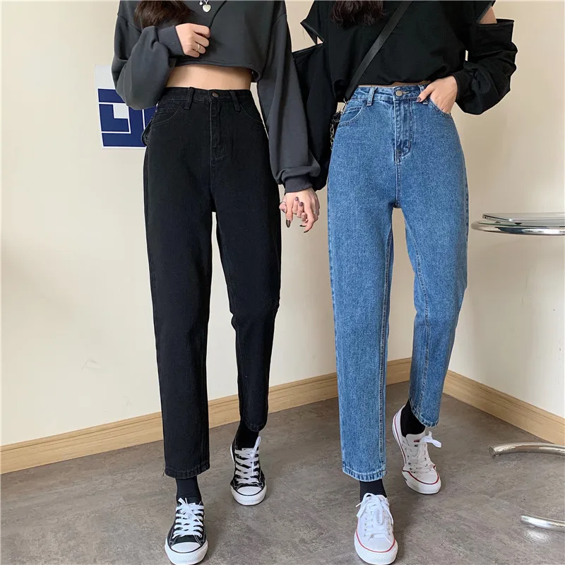 

Jeans For Women Loose Boyfriend Spring Autumn High Waist Casual Female Denim Ankle Length Harem Pants Trousers 2022 New WJ368