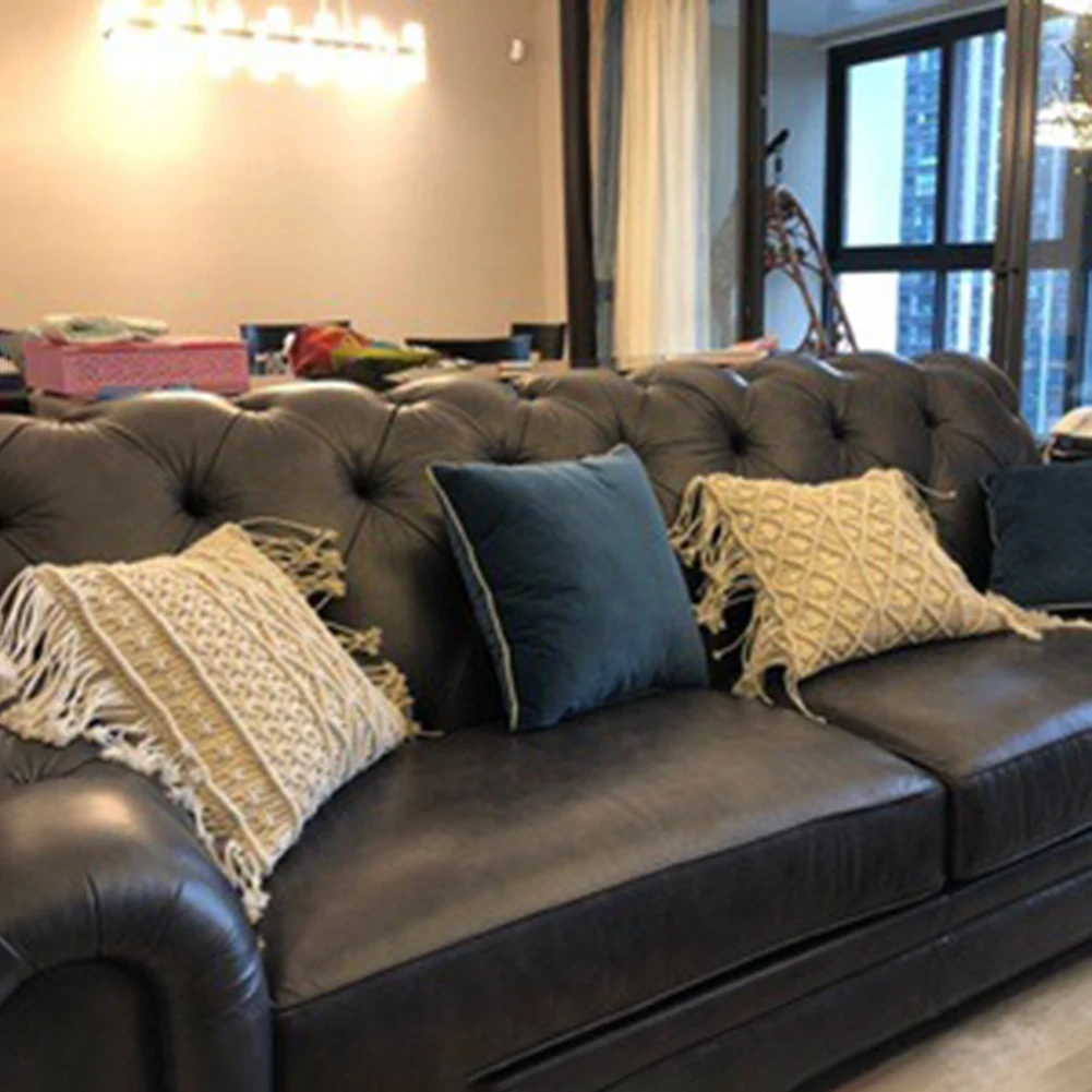 

40*45cm Pillow Case 100% Cotton Linen Geometry Bohemia Cushion Covers Home Decor Macrame Hand-Woven Cotton Thread Pillow Covers