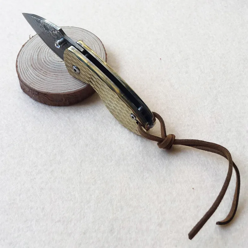 Складной нож из дамасской стали с ананасом мини складной резец острый для