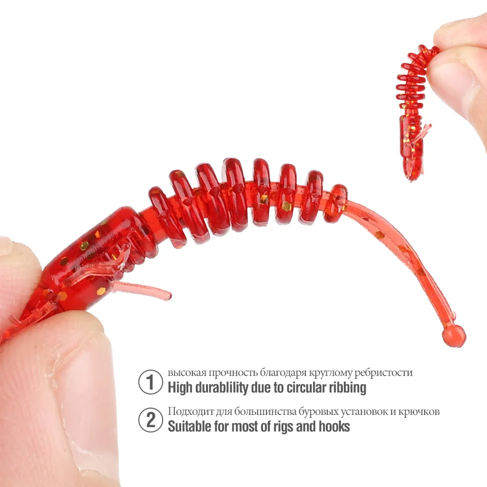 DONQL 20 шт. Мягкая силиконовая приманка для джиггинга личинка рыболовная 45 мм 0 6 г