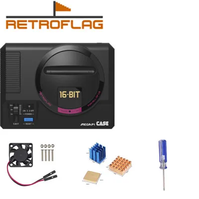 Черный Чехол Retroflag MEGAPi MD - Цвет: Черный