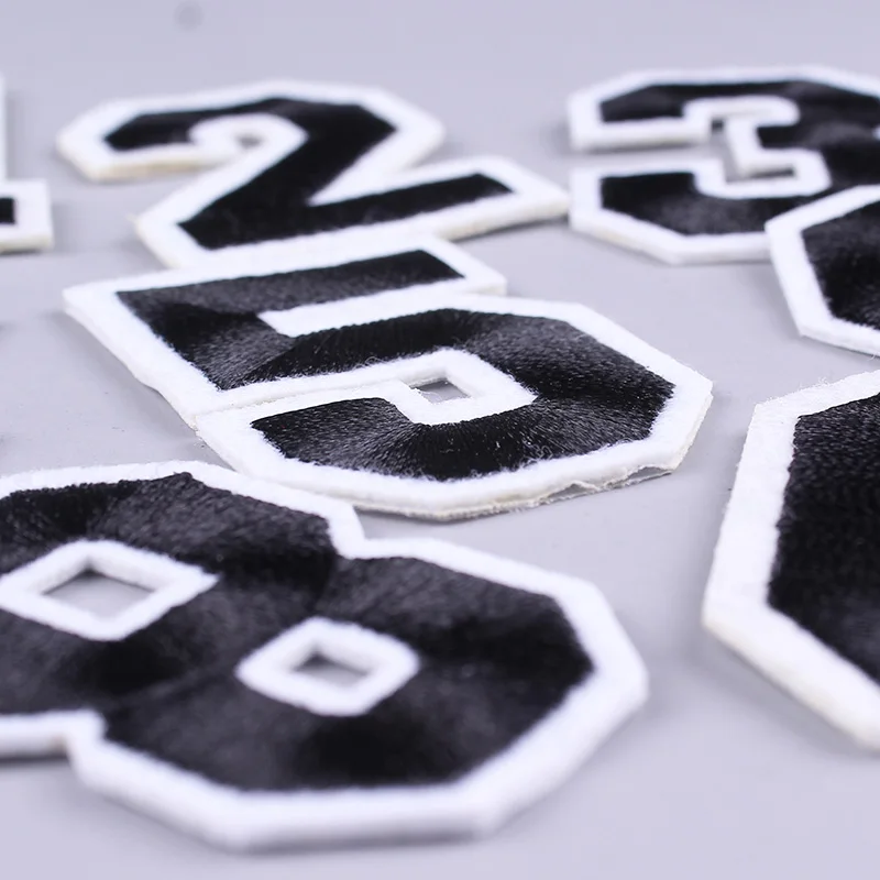 DIY Embroidered Number Applique Iron-on Patches for Clothing Arabic Numerals Stickers to Cloth Garment Accessory Badges | Дом и сад