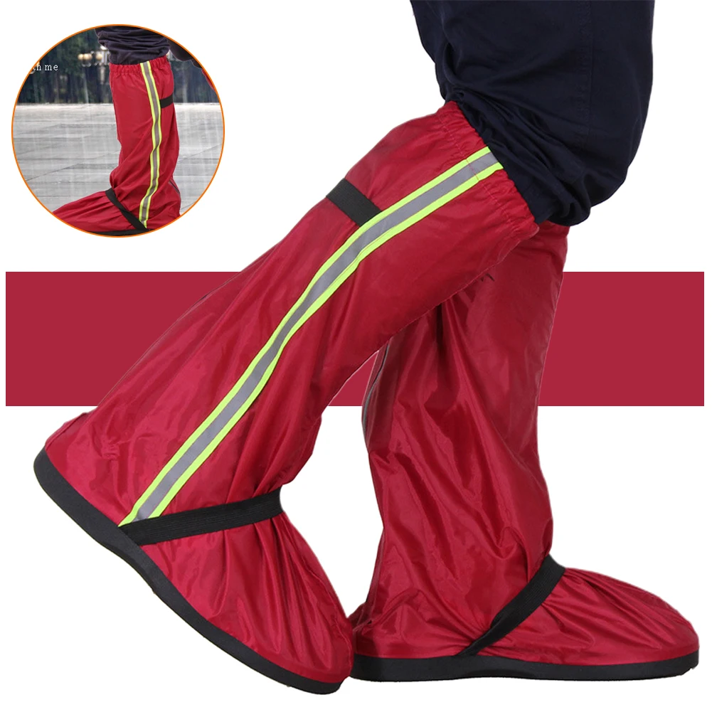 Для мужчин и женщин светоотражающая лента непромокаемые сапоги длинные для