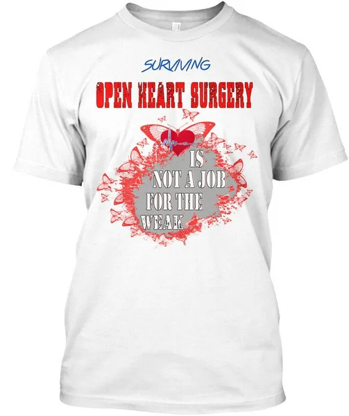 

Стандартная футболка унисекс с открытым сердцем и хирургией для выживания