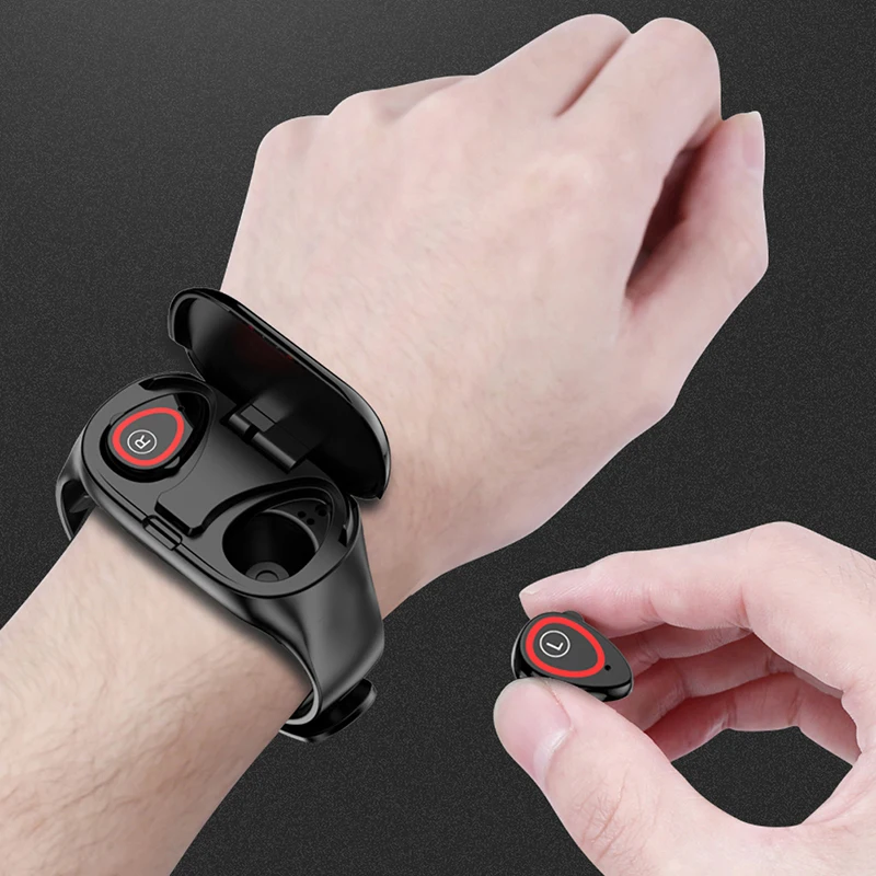 

Eshowee 2 In 1 Smart Bracelet Wireless Bluetooth 5.0 Headset Combination With Heart Rate And Blood Pressure Monitoring Exercise
