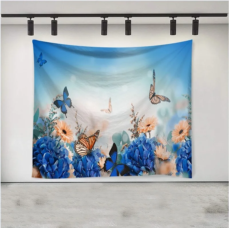 Цветок птица и бабочка подвесная ткань домашнее искусство стена спальня