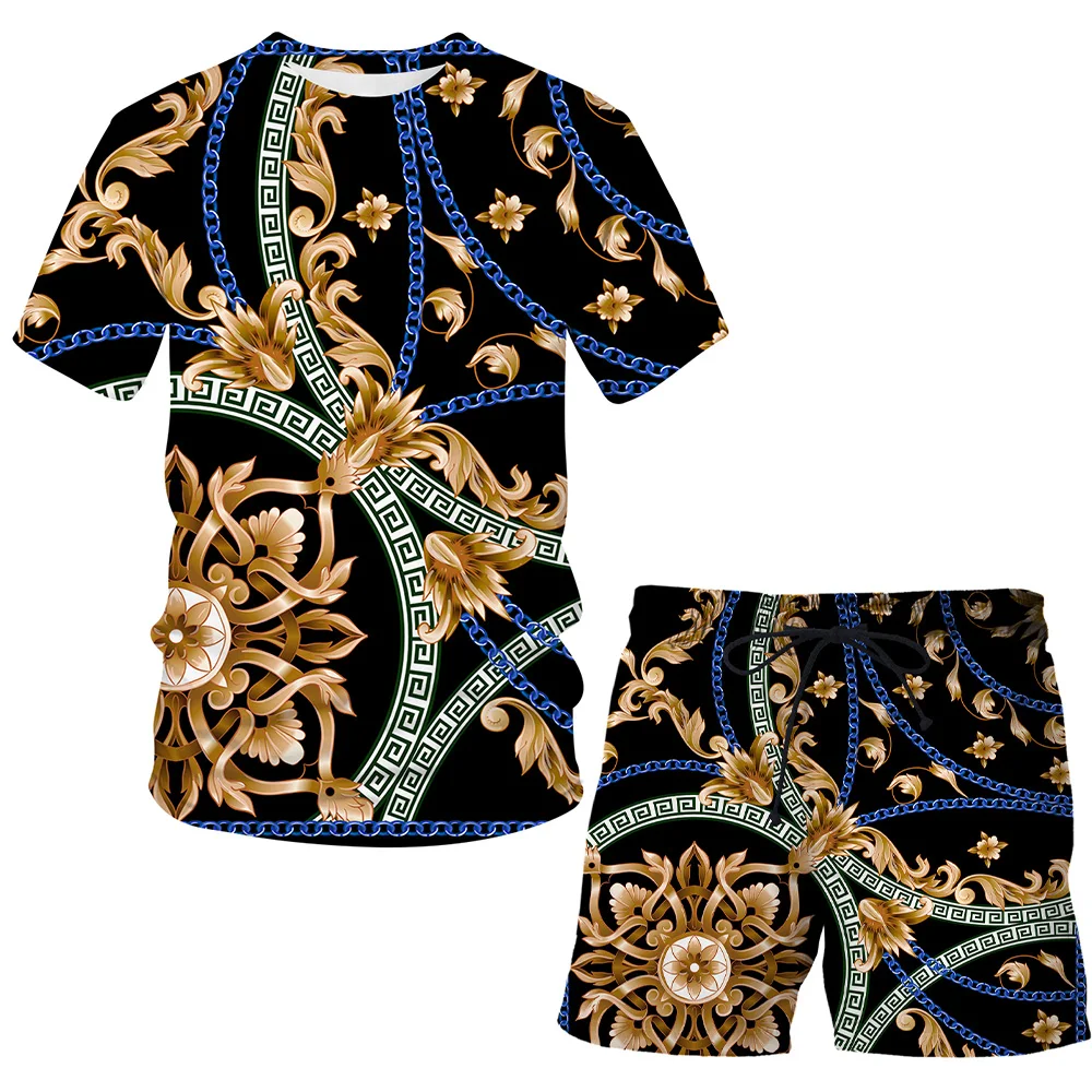 

2021 Fashion hot 3d Man / Woman Print T-shirt Shorts Luxury Tshirt Suit Short Sleeves Children Summer Clothes Boy Tshirt Sets
