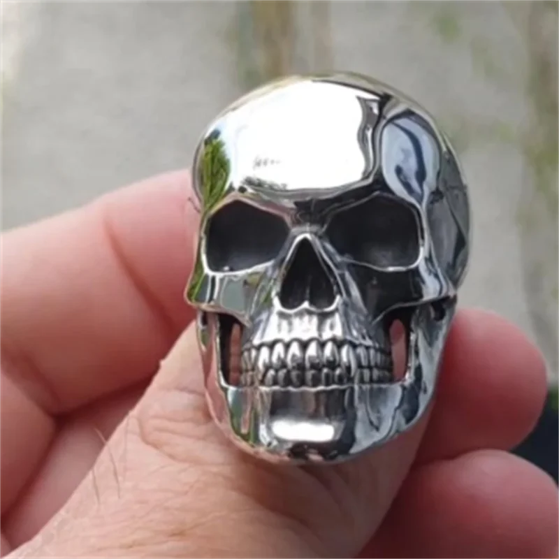 

High Detail Skull Ring Men's Motorcycle Punk Circle Retro Gothic Stainless Steel Hot Wholesale