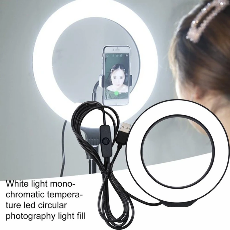 

PULUZ Color Temperature 3200K-6500KUSB White Light LED Ring Vlogging Photography Video Light LED Fill Light for YouTube blogger