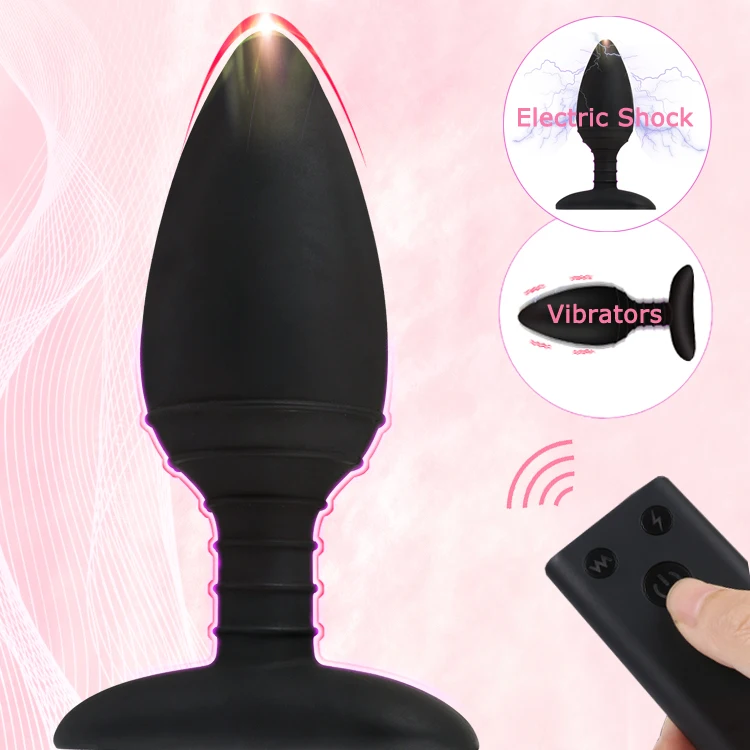 Анальная пробка с дистанционным управлением и электрическим током вибрация