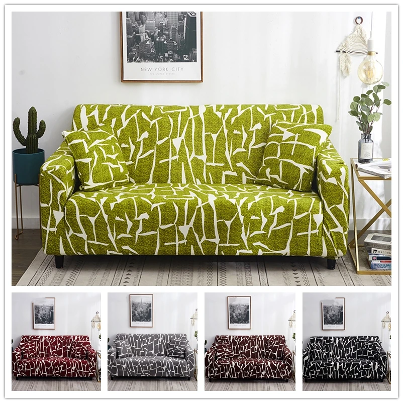 Стрейч чехол для дивана Claroom многофункциональный с геометрическим абстрактом