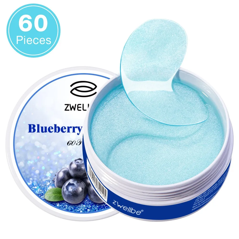 Blueberry Кристальные коллагеновые маски для глаз 60 шт. уход за голубыми глазами патчи коллагеновая маска под глаза эффект для удаления темных кругов под глазами патчи под глаза - Цвет: Blueberry