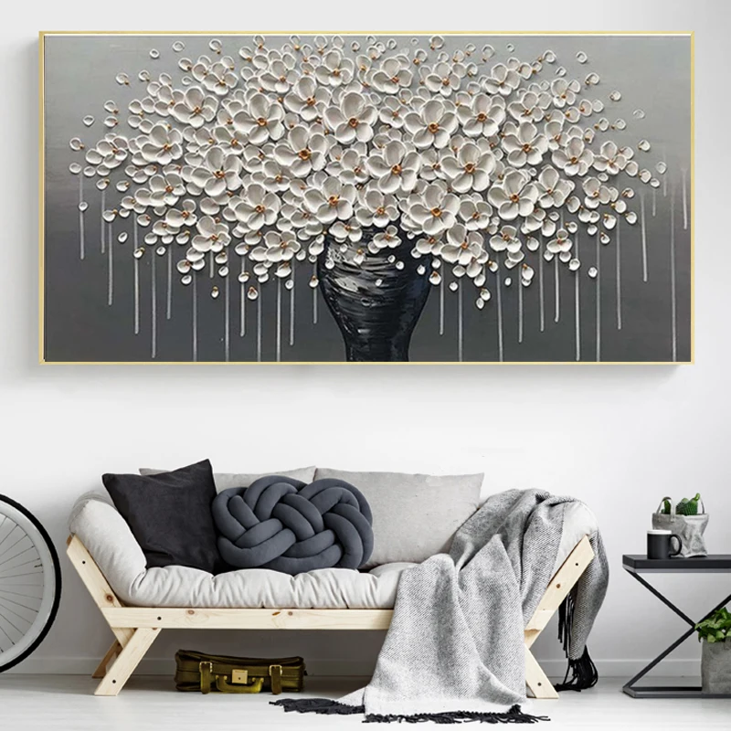 

Modern Big Money Tree Flower Painting on Canvas Abstract Home Decor Canvas Wall Art Picture for Living Room Posters and Prints