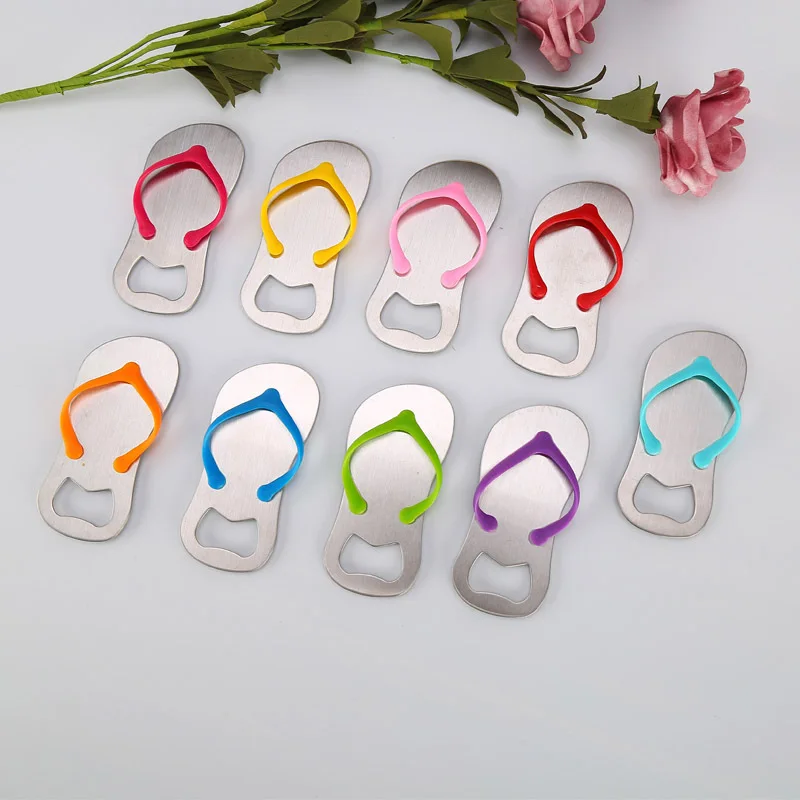 1Pcs Flip Flop Bottle Openers Stainless Steel Slipper Beer Opener Party Wedding Favors Gifts | Дом и сад