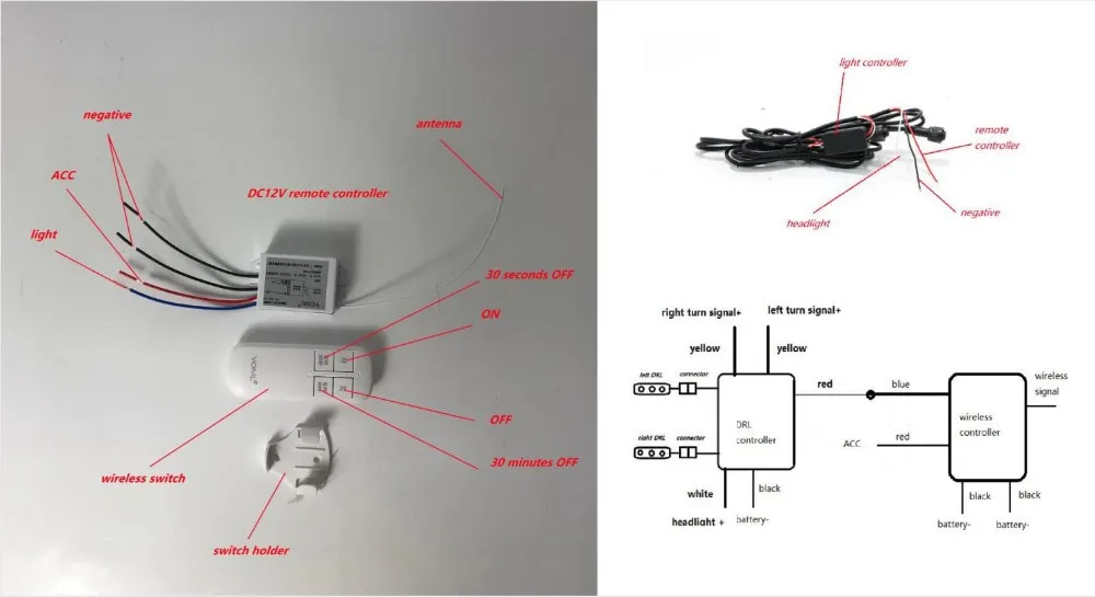 

Fast delivery Led daytime running lights+moving turn signal+blue night mode+remote control for Chevrolet Malibu XL