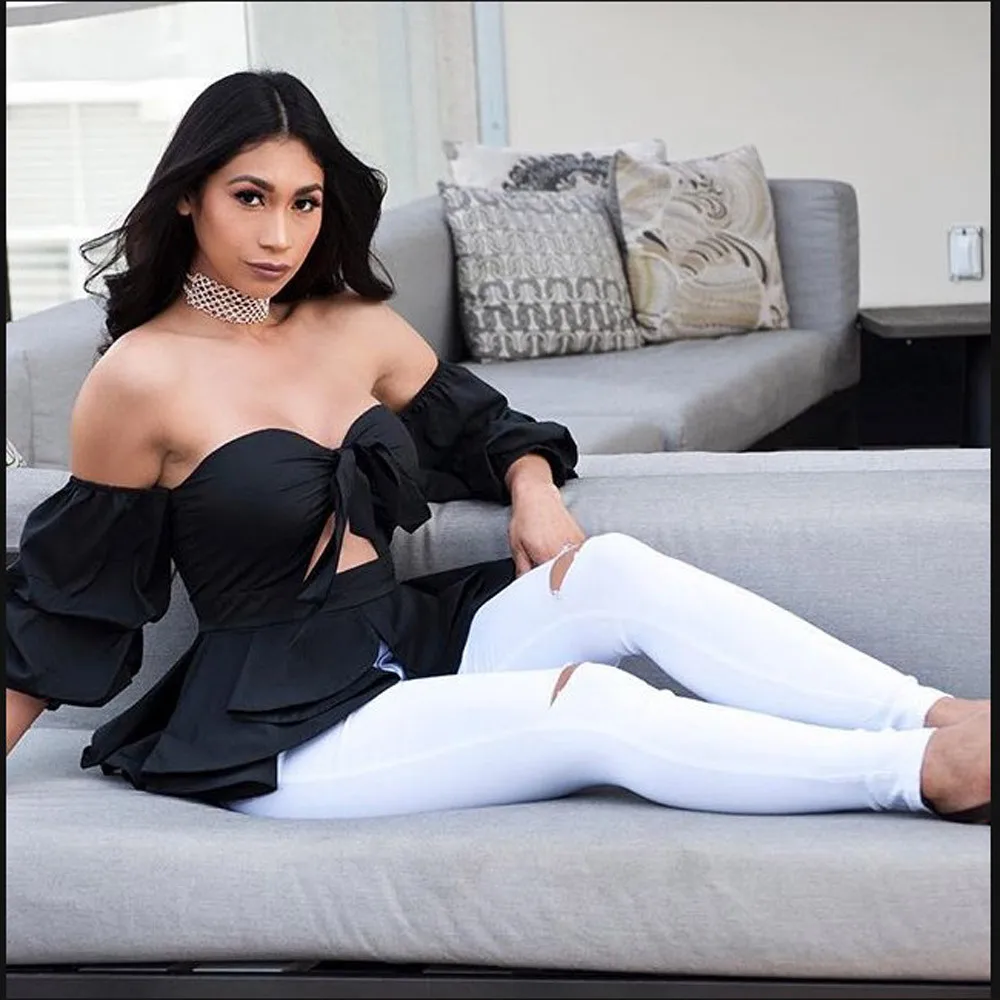 

2021 New Ripped Jeans For Women Women Big Size Ripped Trousers Stretch Pencil Pants Leggings Women Jeans