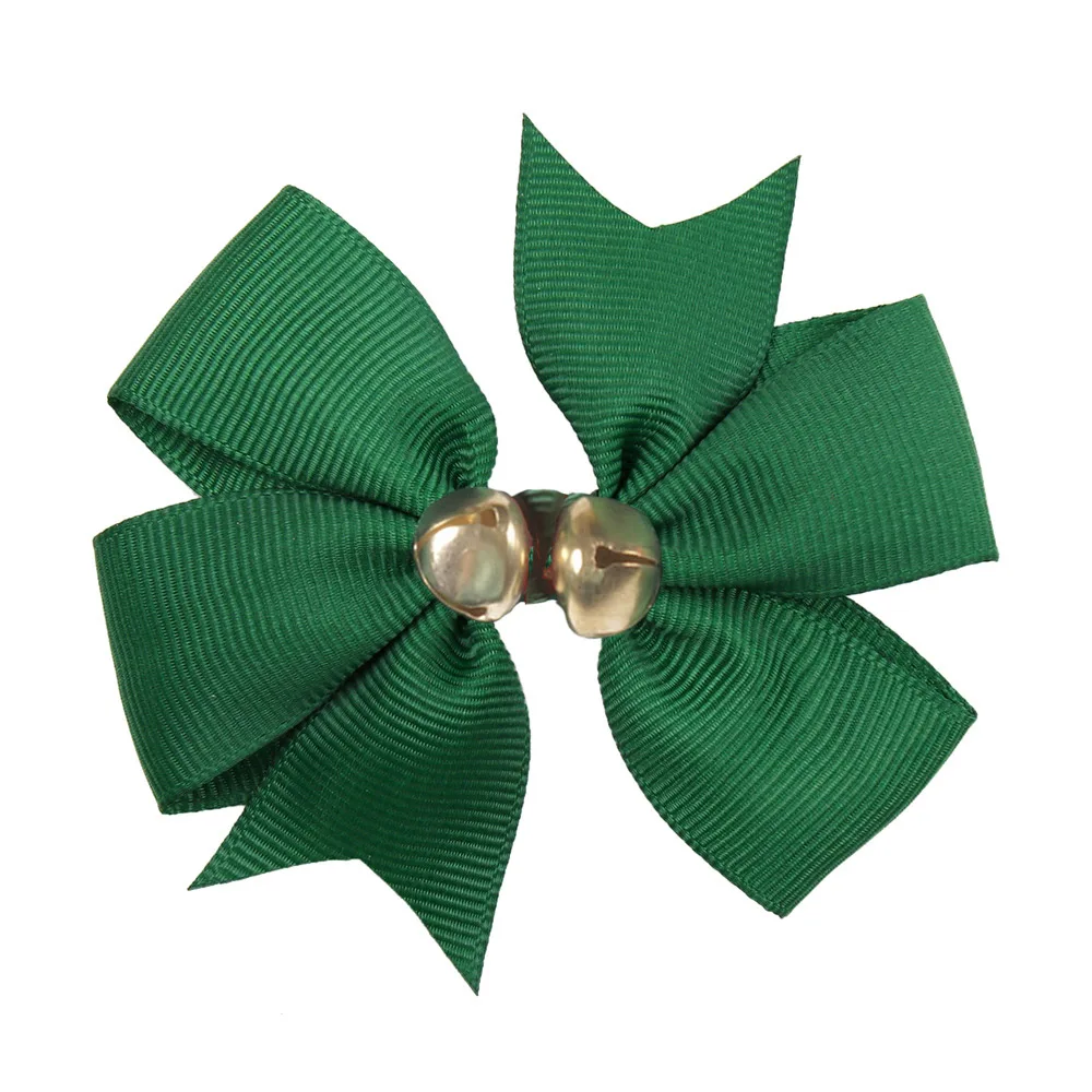 

NEW 4INCH Christmas Bell Children Bow Hairpin Festive Girl With Buckle Hair Clip for Girls hair accessories