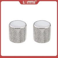lommi 2pcs electric guitar knobs silver metal volume tone dome tone guitar speed control knobs for st tl lp style guitar bass