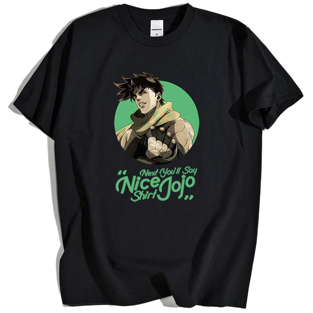 

O-Neck T-Shirts JoJo's Bizarre Adventure Cartoon Pattern Print Mens Tops Summer Tshirts Comfortable Loose T Shirts Men