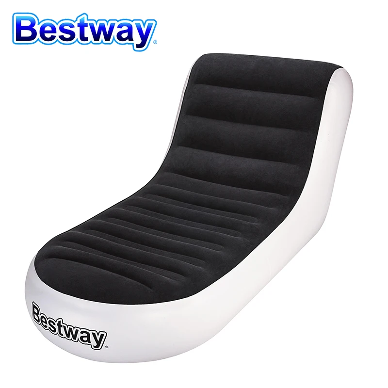 

Bestway 75064 Inflatable Lazy Sofa Sleeping Reclining Chair Comfortable Flocked Sofa Bed Multi Max II Air Couch