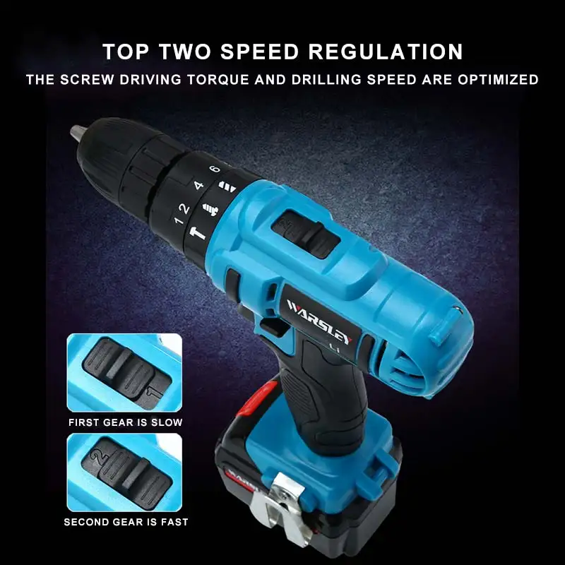 Taladro el&eacute;ctrico de litio de 12V, taladro el&eacute;ctrico recargable 12V38 de mano, juego de herramientas, accesorios-0