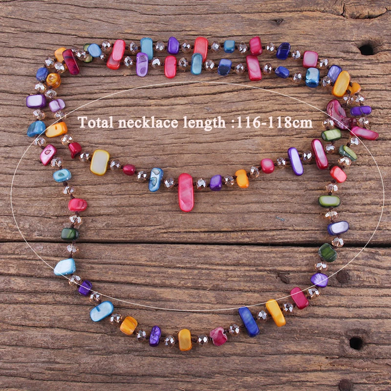 Бесплатная доставка модный Радужный цветной кристалл с узелком и подвеской|necklace