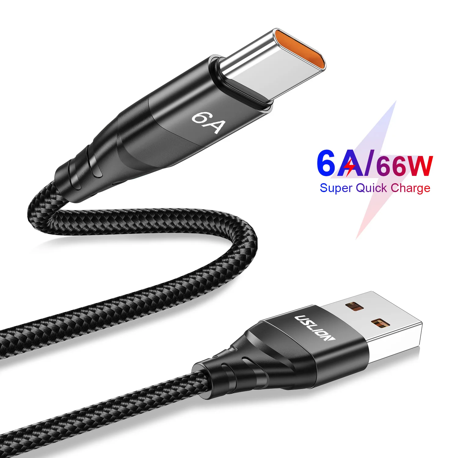 66 W HEEMAX 6A Quick Charge cable USB Type C Fast Charge Wire for Huawei Mate40 pro 30E pro Xiaomi 10 Pro HONOR 30 Sumsung S20