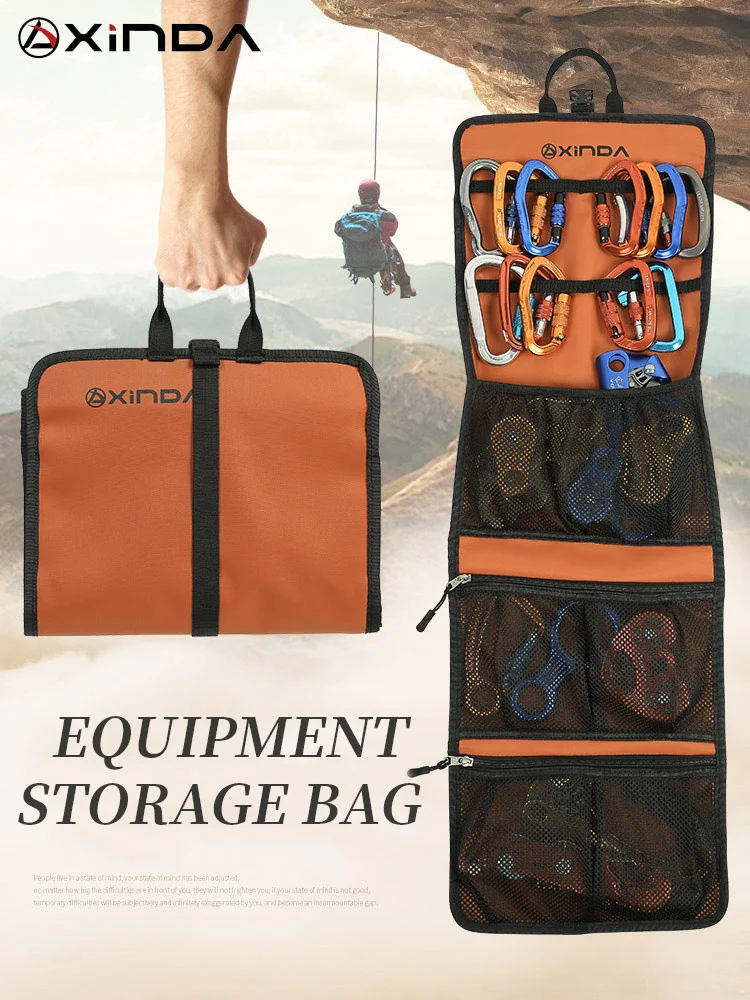 

320T Nylon Bag Waterproof Wear-resistant Quickdraws Carabiner instrument Climbing Toolkit Tool Equipment storage Tote bag