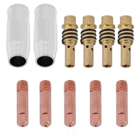 shgo hot 11pcs nozzles contact tips holders mig welder consumable accessory fit for 15ak torch tool welding machine