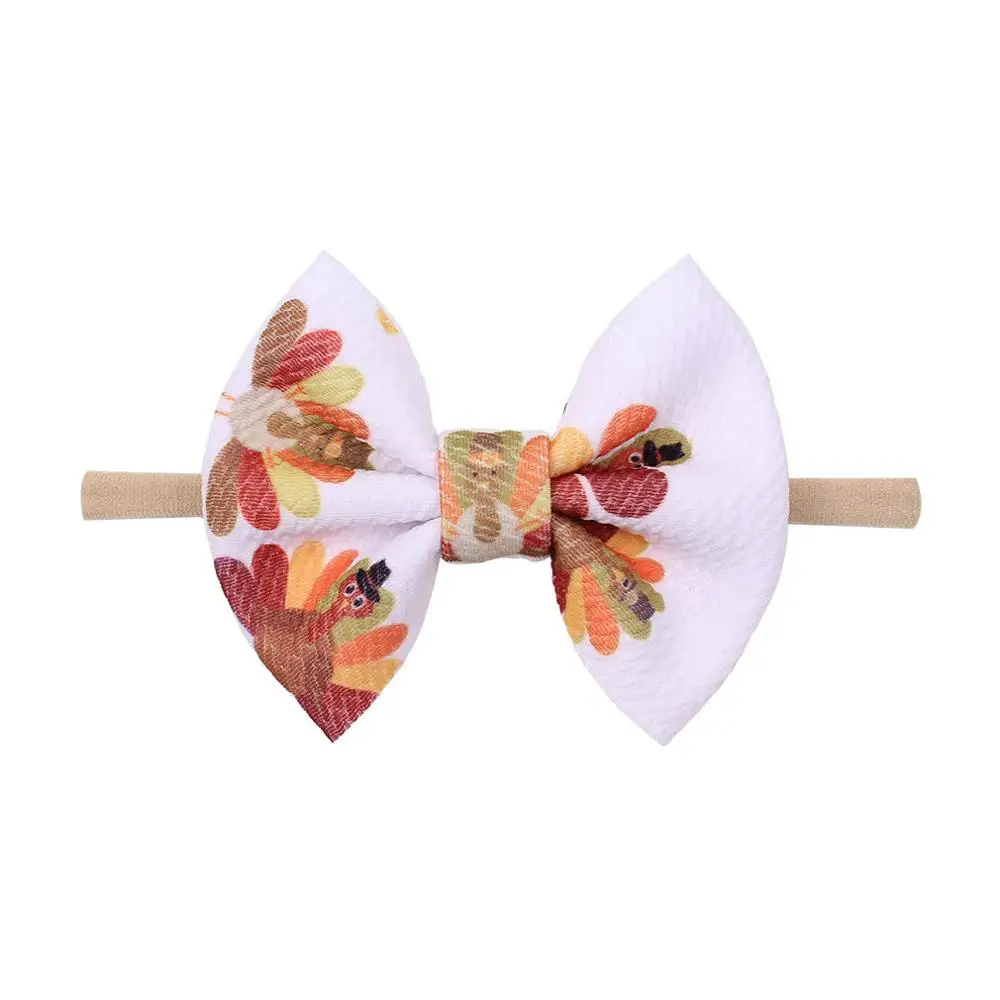 Новинка нейлоновая повязка на голову с бантом для волос Хэллоуина 4 дюйма