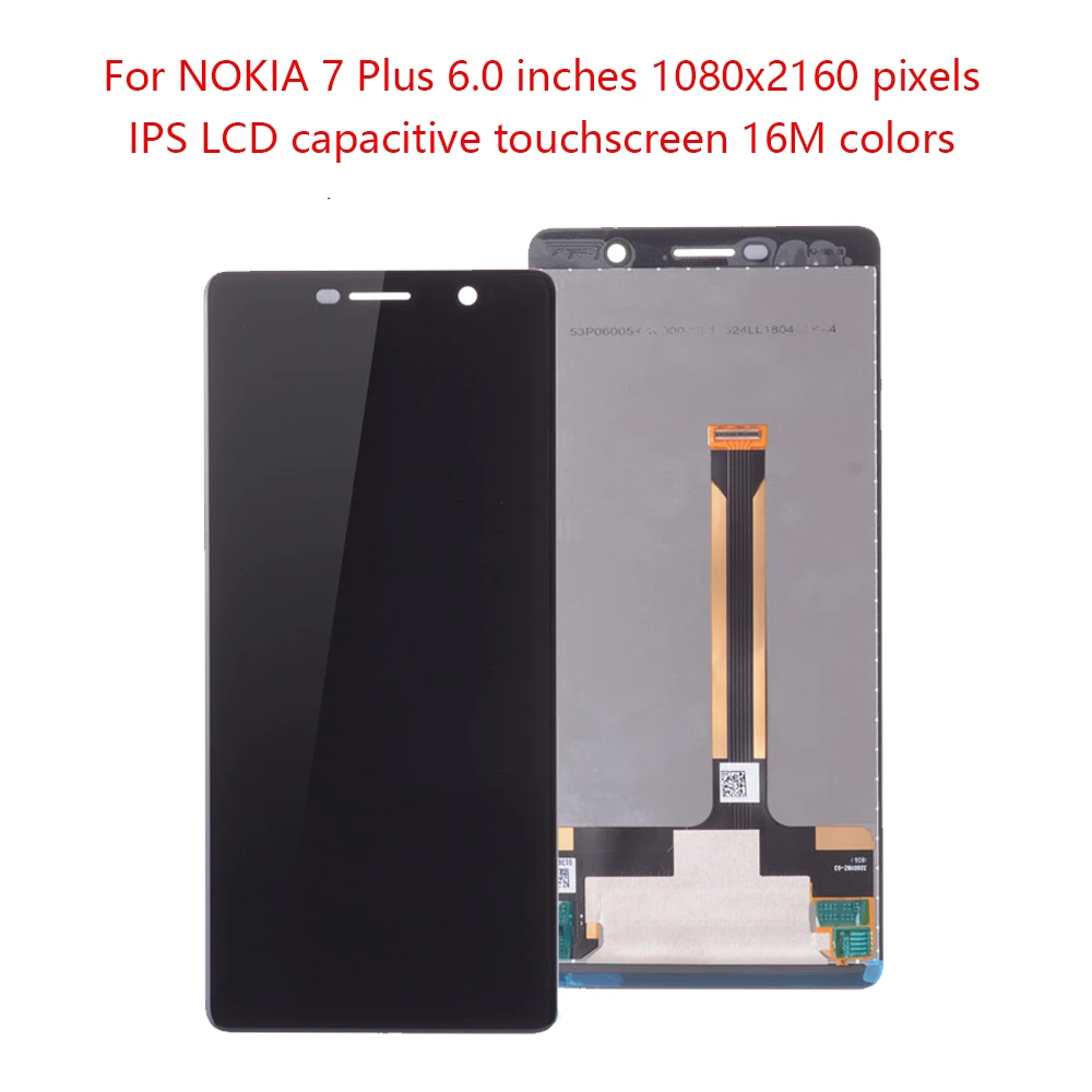 6 0 lcd for nokia 7 plus lcd display touch screen with frame digitizer assembly for nokia 7 plus ta 1046 ta 1055 ta 106 lcd free global shipping