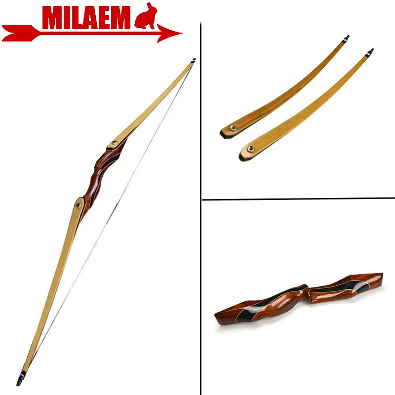 

1pc 62inch Archery Longbow 25-55lbs American Hunting Bow Lamination Bow Limbs Training Taget Shooting Hunting Accessories