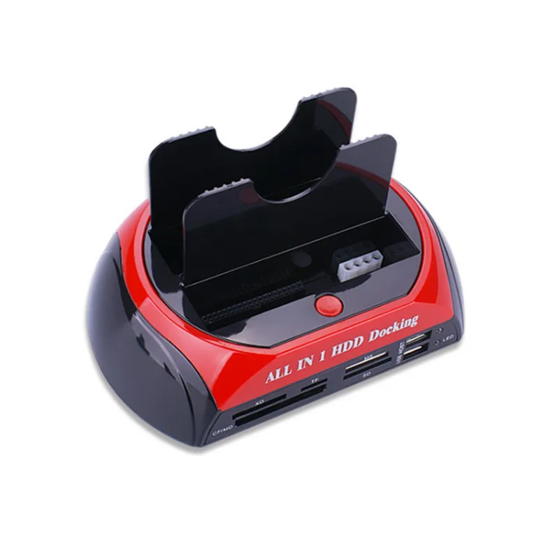 

SATA Hard Disk Drive Base 2.5"/3.5" IDE USB 2.0 Dual External HDD 2.5 inch 3.5 inch Docking One Touch Backup OTB HUB Reader