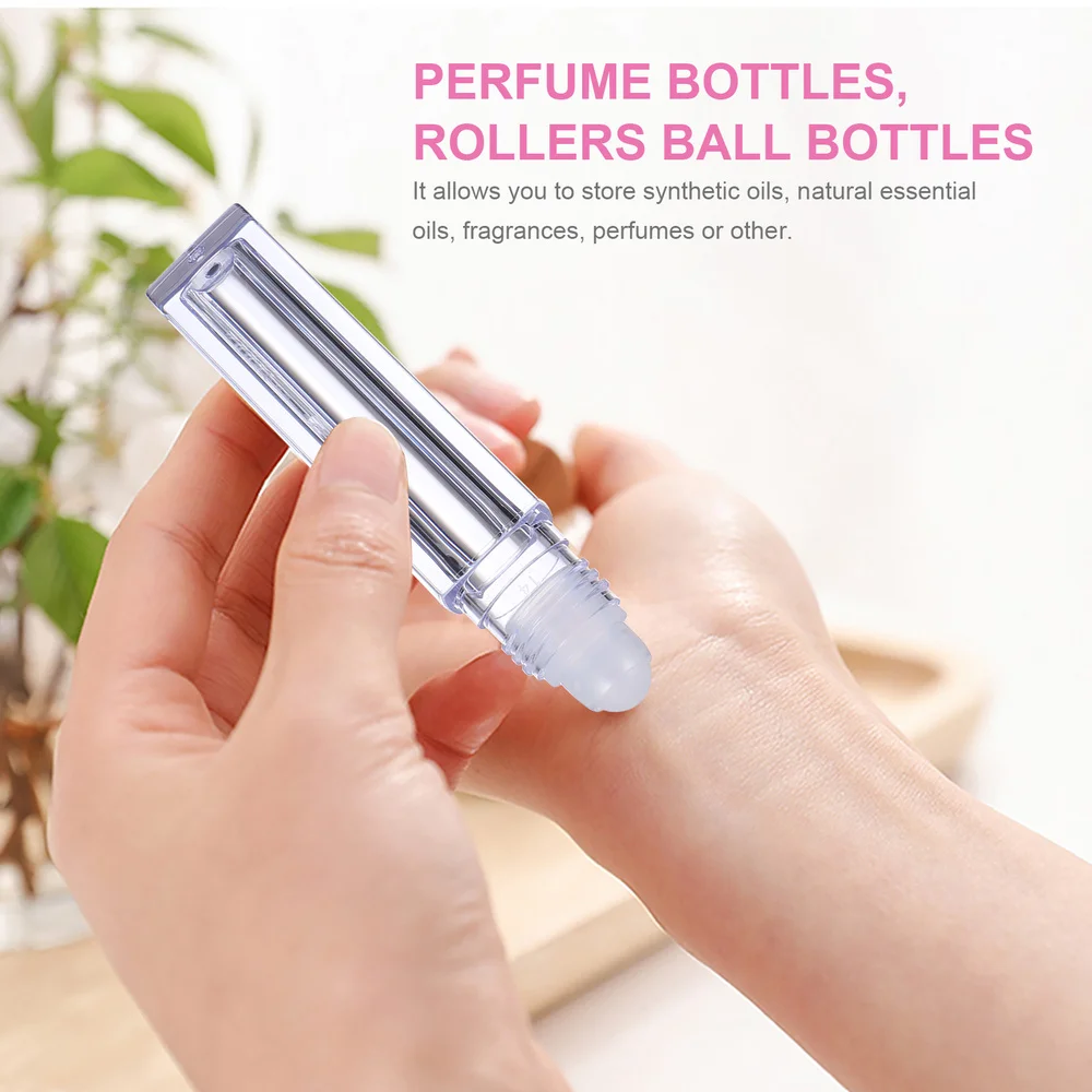 

10pcs Roller Bottles Lip Gloss Container Refillable Roll-on Bottles