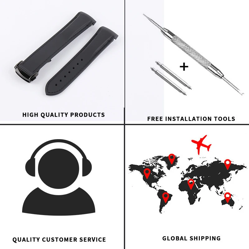 

20mm 21mm 22mm Curved End Silicone Rubber Watch Band for Pagani Watch HUAWEI GT2 Magic Watch 2 Honor Samsung Galaxy Watch S3 S4