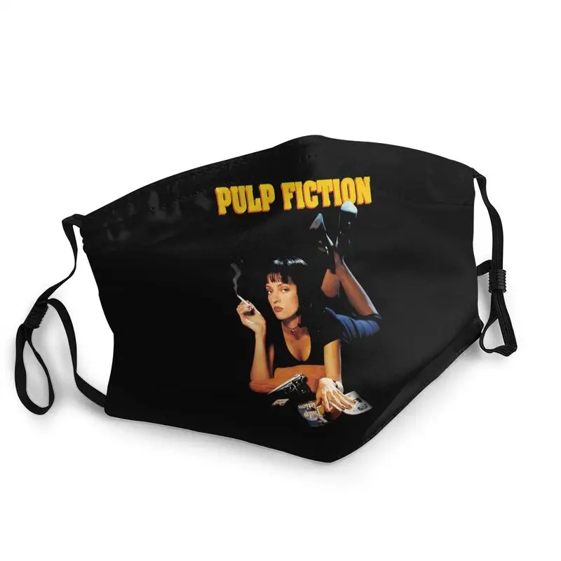 

Vintage Pulp Fiction Face Mask Dustproof Mia Wallace Quentin Tarantino Mask Protection Respirator Non-Disposable Mouth Muffle